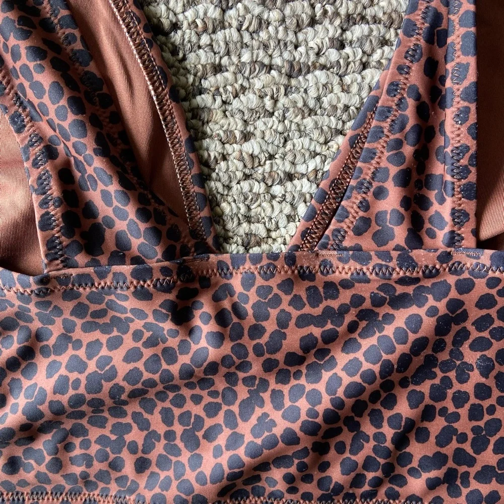 Old Navy Brown And Black Animal Print Bikini Top - Picture 7 of 7